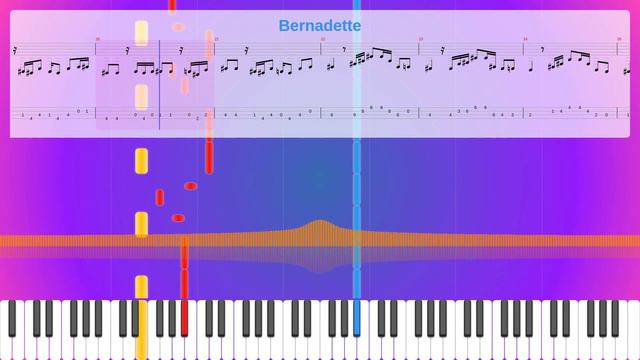Bernadette Sheet Music Free, -------- Synthesia Piano