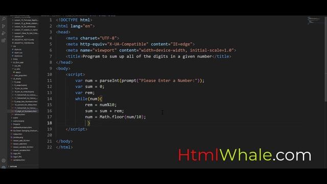 How to sum up Digits in Number using JavaScript смотреть онлайн