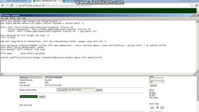 Deface Dengan Tehnik OJS (Open Journal System)