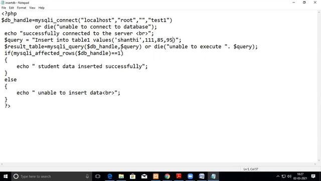 sql insert2 php смотреть онлайн