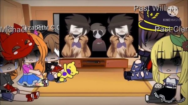 Past Aftons react to Future(All of the videos made by Bendy The Bunny)~