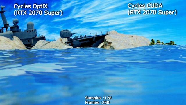 Blender 2.81 / render comparison CUDA vs OptiX смотреть онлайн