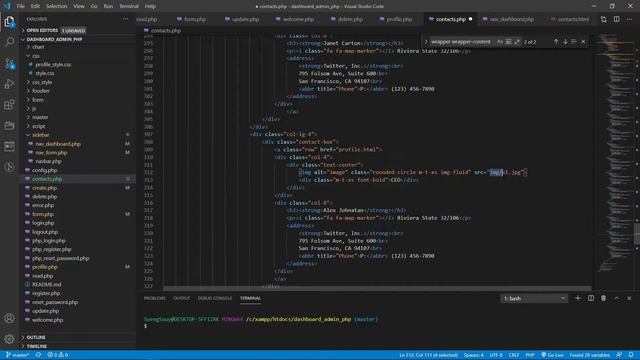 Create contacts in dashboard PHP system смотреть онлайн