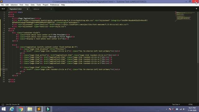 How To Create Pagination With HTML & CSS | Create Advance Pagination In BS | Pagination |Source Fil