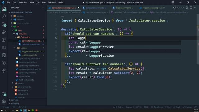 7. Testing the Service which has another service injected through Dependency Injection - Angular смотреть онлайн