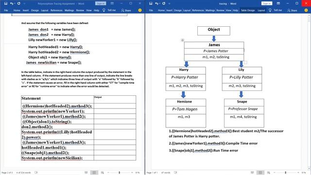 CSE111 Java Polymorphism Tracing Problem смотреть онлайн