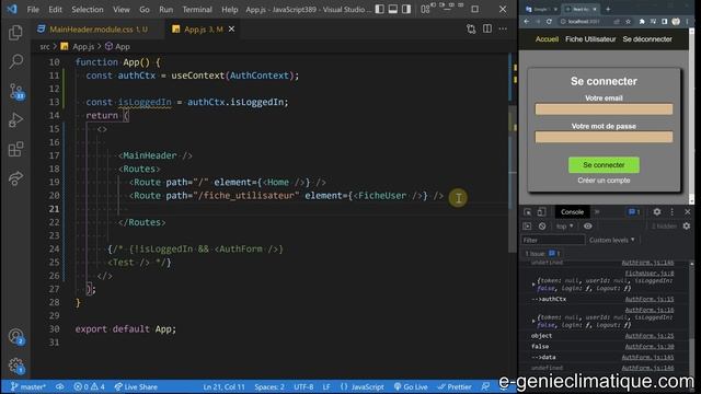 JavaScript389-React.js-Lorsque la route n'existe pas la route No Match dans react-router-dom смотреть онлайн