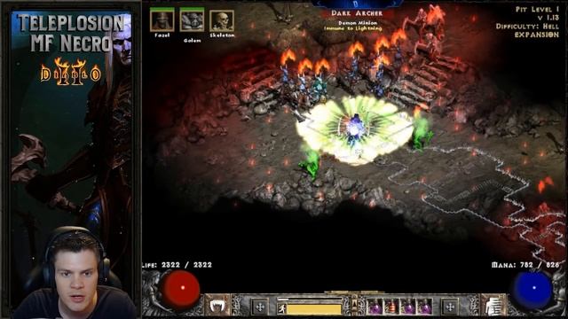 The Magic Finding Explosion Necromancer Build - No Summons - 700 plus % Magic Find - Diablo 2 смотреть онлайн