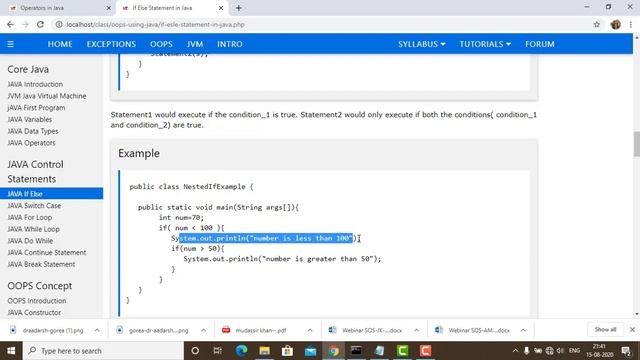 If Else Statement in java смотреть онлайн