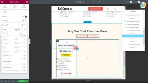 ? Elementor Pricing Table Using Elementor Flexbox Container Layout