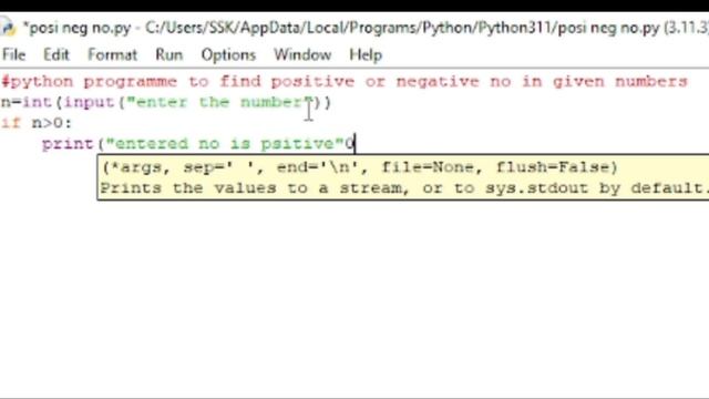 python programme to find positive or negative number by given numbers смотреть онлайн