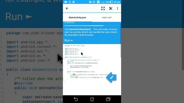AIDE Tutorial - Android App (Intents) смотреть онлайн