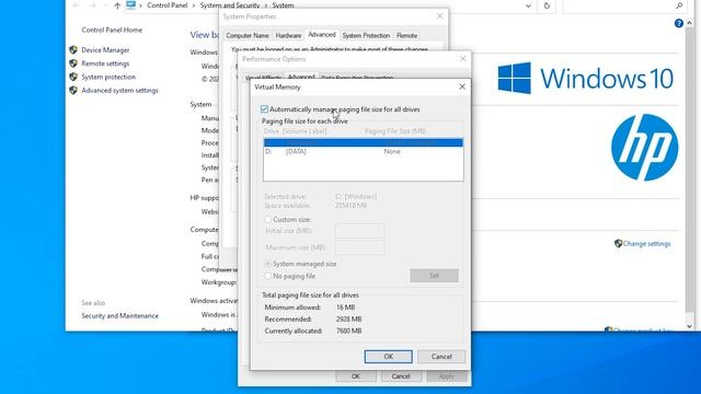 How to set a Page File (Virtual Memory) on Windows 10 (EASY 2021) смотреть онлайн