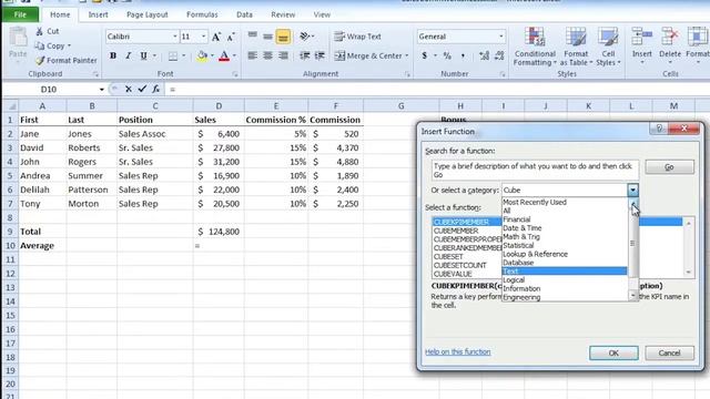 Mastering Excel 2010: 31 - Intro to Functions смотреть онлайн