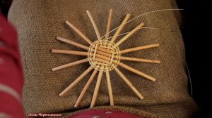 Плетение круглого донышка из ПЯТИ ПАР ивовых прутьев для хлебницы-тарелочки ДОМАШНЕЙ