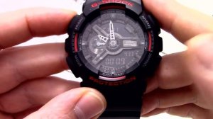 Часы Casio G-SHOCK GA-110HR-1A - Инструкция, как настроить от PresidentWatches.Ru