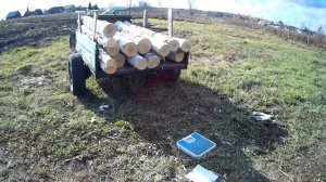 Привёз свежие дрова на мотоблоке, взвесил их массу, и вычислил объём