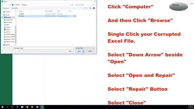 Recovery Excel file смотреть онлайн