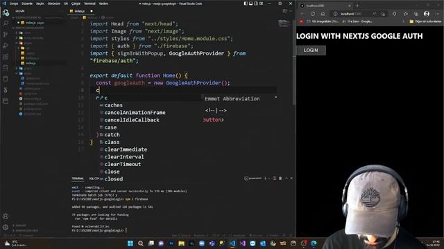 How to integrate Google Login with Firebase inside Nextjs смотреть онлайн
