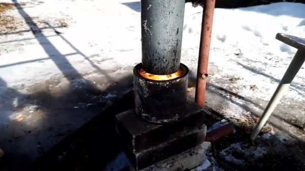 Почему не коптит печь на отработке. Cheap fuel. waste oil heater
