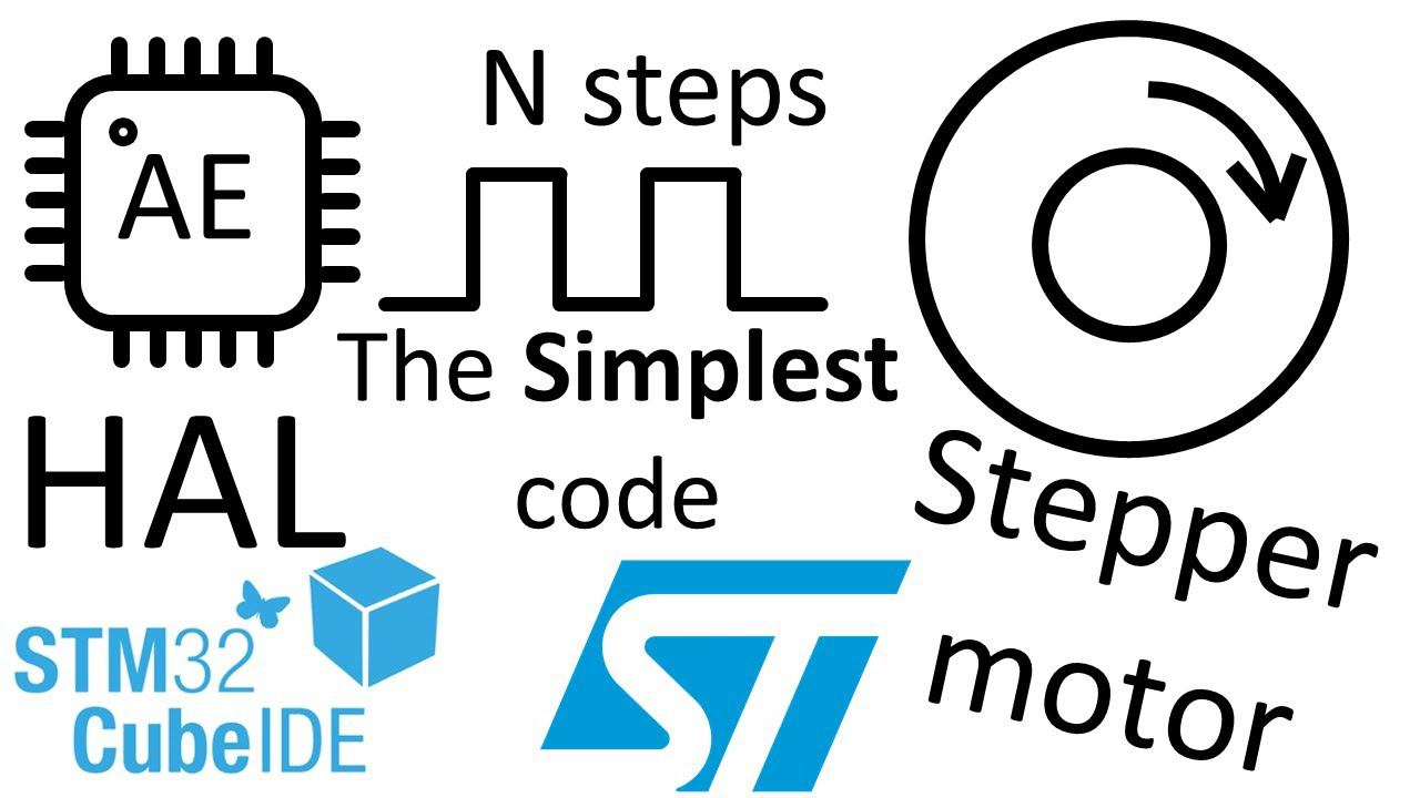 Шаговый двигатель. Простейшая программа. Stm32 CubeIDE.