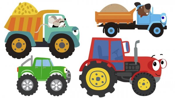 СБОРНИК из 9 ПЕСЕН МУЛЬТИКОВ - Машинки Бип-Бип Трактор Медведь Светофор Самолет для детей малышей