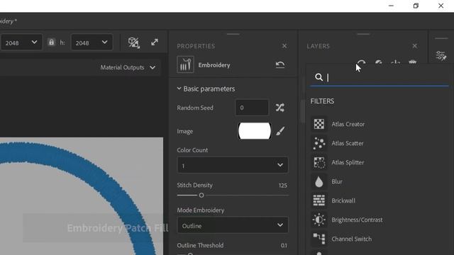Using the Embroidery generator in Substance 3D Sampler смотреть онлайн