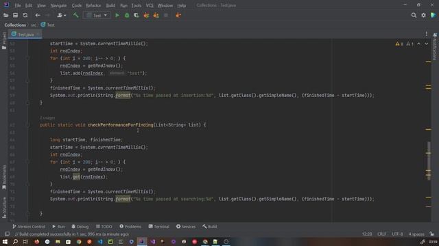 LinkedList vs ArrayList - Benchmarking start, middle and at the end. смотреть онлайн