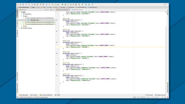 Activity Lifecycle and Saving State DEMO (Android Development Fundamentals, Unit 1: Lesson 2.2) смотреть онлайн