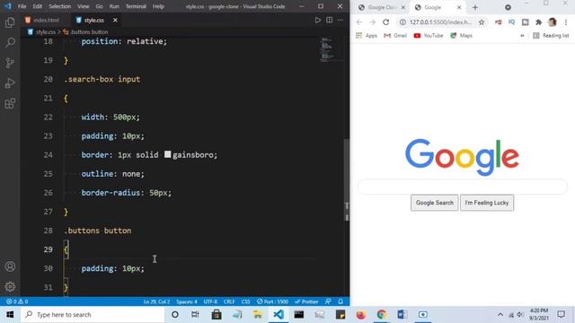 Google Clone Using HTML and CSS | No Bootstrap | Swapnil Codes смотреть онлайн