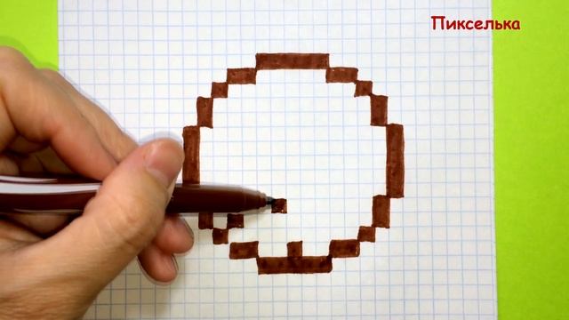 Как Рисовать Кавайную Печеньку по Клеточкам ♥ Рисунки по Клеточкам смотреть онлайн
