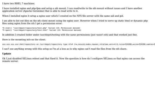 DevOps & SysAdmins: Permission denied with nginx and nfs (2 Solutions!!) смотреть онлайн