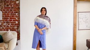 Платок шерстяной с шелковой бахромой «Золотой невод», вид 2