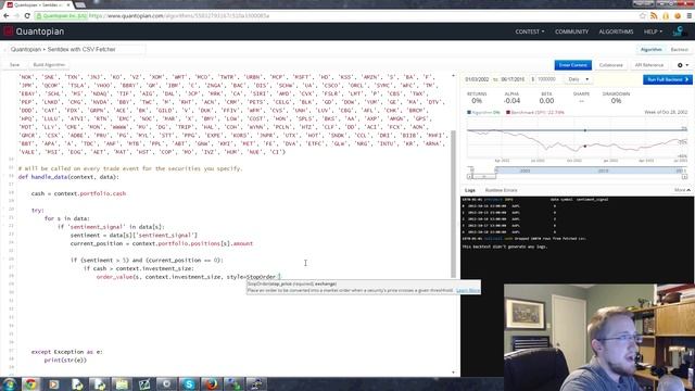 [See Description] Trading Logic with Sentiment Analysis Signals - Python for Finance 10 смотреть онлайн