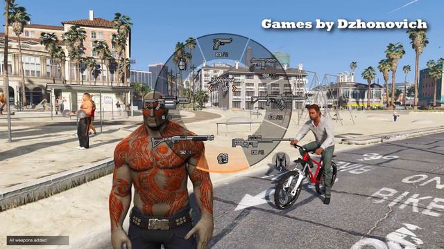 Drax + Weapon Guardians of the Galaxy mod GTA 5 - ГТА 5 моды - установка и обзор мода смотреть онлайн
