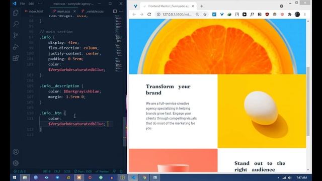 Sunnyside agency landing page with Sass and Bootstrap grid | Frontend mentor смотреть онлайн