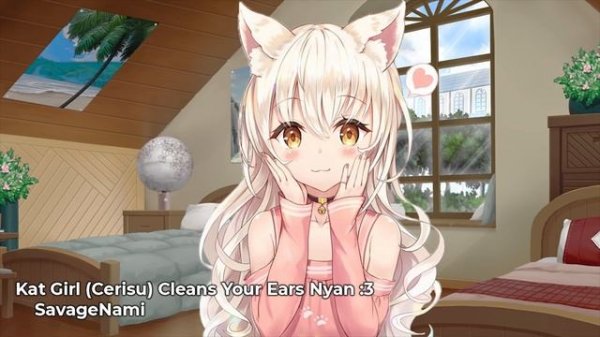ASMR Cute Neko Cat Girl Cleans Your Ears Close Up Roleplay