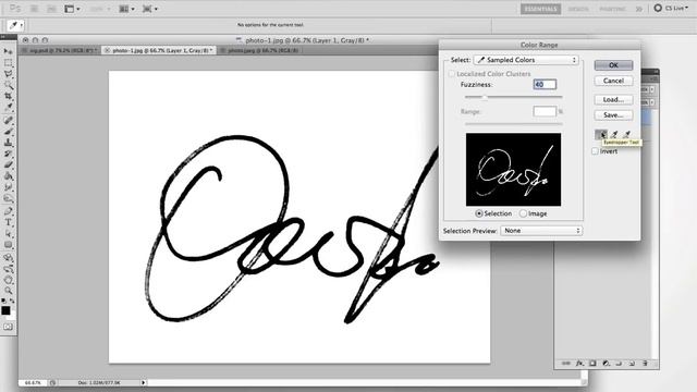 Create a Digital Signature in Adobe Photoshop: Colour Range Tool & Minimum Tool смотреть онлайн