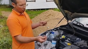 замена масла через щуп на Lada vesta NG с помощью насоса своими силами