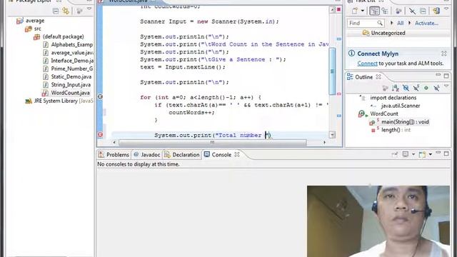 Word Count in the Sentence in Java смотреть онлайн