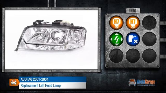 Replacement Left Head Lamp: Audi A6 2001-2004 смотреть онлайн
