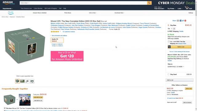 Amazon Price Drop! Mozart 225: The New Complete Edition [200 CD Box Set] Save $82! смотреть онлайн