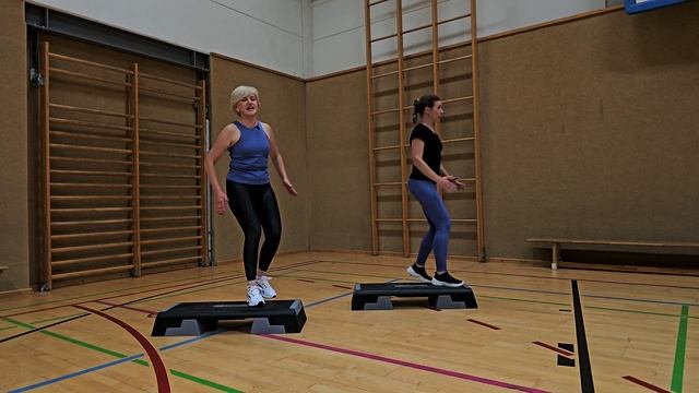 Step Aerobic // Choreo mit 2 Blocks // Irina Bremen // 20 min // Степ аэробика смотреть онлайн