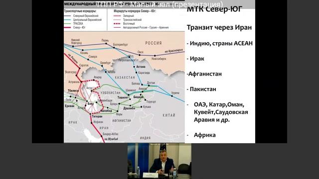 Доклад Шарова А. М. ген/ директора РусИранЭкспо по торгово-логистическим вопросам на МТК Север-Юг. смотреть онлайн