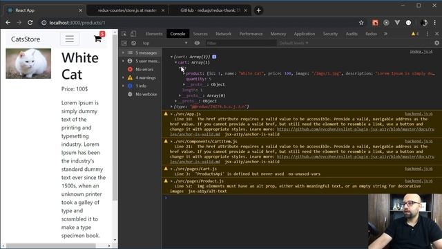 065 - ReactJS - Redux store project - add to cart reducer смотреть онлайн