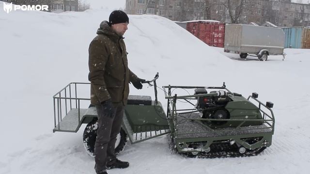 Модуль прицеп на колесах с поворотным механизмом