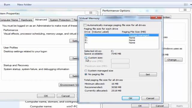 حذف ملف pagefile sys لزيادة مساحة القرص c اثنين جيجا و نصف delete pagefile.sys windows 7 . смотреть онлайн