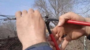 Один из способов крепления колючей проволоки ( ягозы)