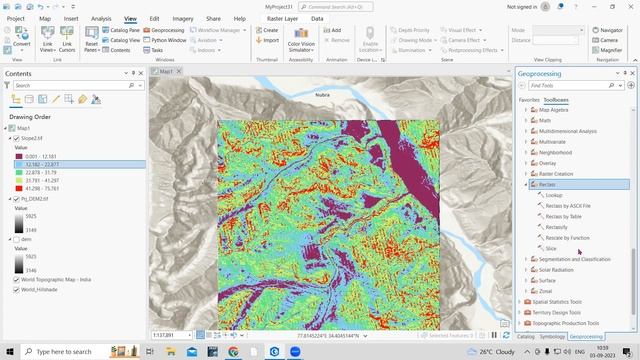 How to calculate the Slope area within a specific Slope range in ArcGIS Pro смотреть онлайн