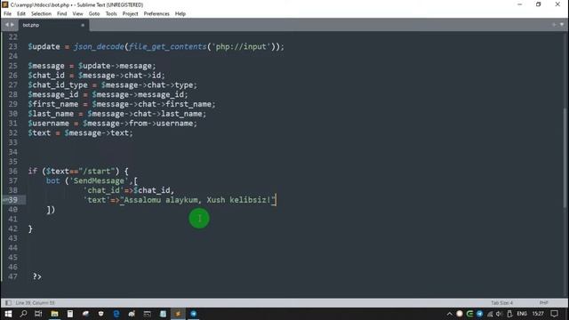 Telegram BOT Yaratish | 1-Dars | Php | смотреть онлайн